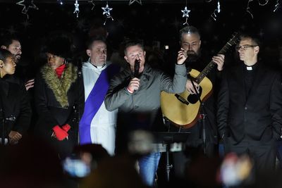 Far-right activist Robinson holds concert to ‘put Christ back into Christmas’