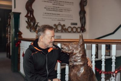 Ricky Gervais pays tribute to beloved dog from After Life with statue