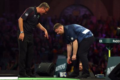 World Darts Championship star smashes table and draws blood after shock first-round defeat
