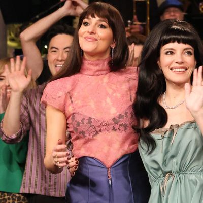 Dakota Johnson Stops By 'Saturday Night Live' in Not One, But Two Lingerie-Inspired Looks