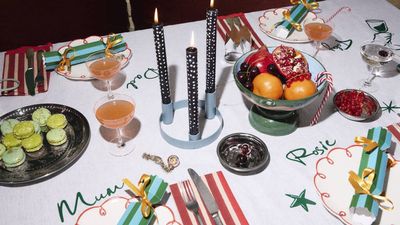 This Christmas Table Sticker Set Is the Easiest Way to Design Your Own 'Drawn-On' Tablecloth Place Settings — I'm Obsessed