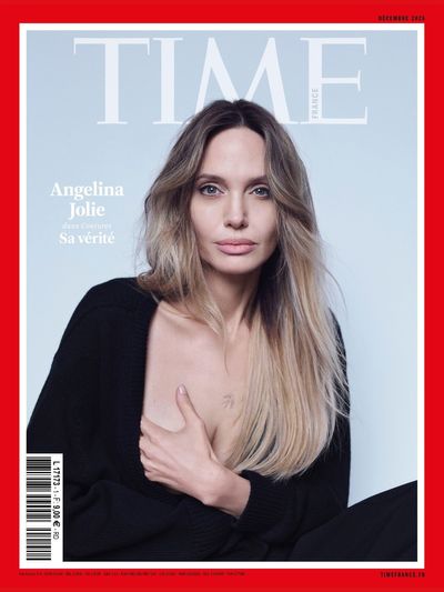 'Courage is meant to be shared': Angelina Jolie reveals double mastectomy scars for TIME France cover