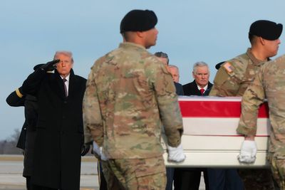 Trump attends dignified transfer of National Guard soldiers killed in Syria