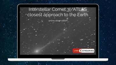 Watch interstellar comet 3I/ATLAS make its closest approach to Earth in free livestream on Dec. 19 after rain delay