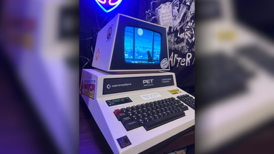 Enthusiast modder stuffs an entire gaming PC inside a gutted Commodore PET 2001 — replaced the screen with an iPad Retina LCD, but the original keyboard still works