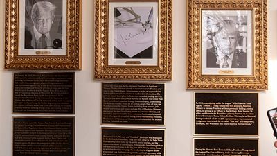 All the president's men: Trump's White House portrait gallery decorations spark row over decorum