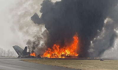 Several feared dead after private jet crashes and bursts into flames at US airport