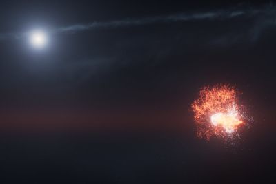 Hubble Space Telescope spies dusty debris from two cosmic collisions