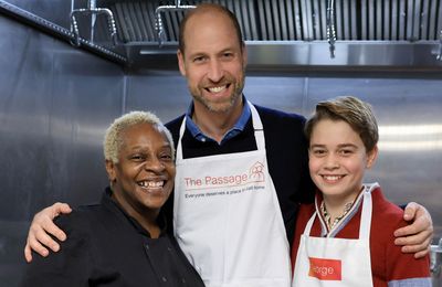 Prince George helps with Christmas dinner at homeless charity