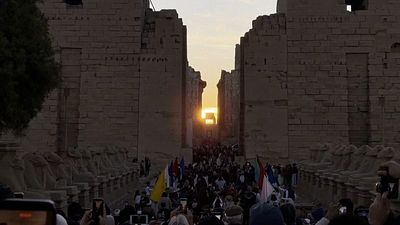 Winter solstice: sunrise aligns with Karnak Temple in Luxor, Egypt
