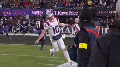 Drake Maye Did His Best Stephen Curry Impression on TD Pass vs. Ravens