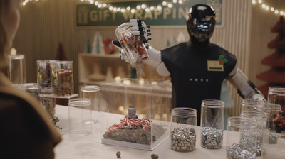 This gift-wrapping robot is quite funny, actually