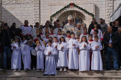 Gaza's tiny Christian community tries to capture the holiday spirit during the ceasefire