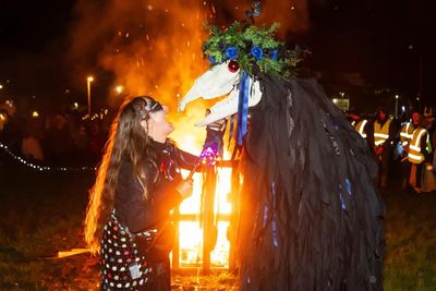 ‘A sense of anarchy and misrule’: the osses, warring oaks and lobbed sprouts of Penzance’s Montol festival