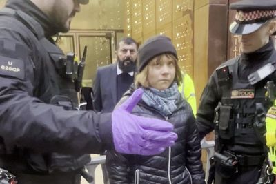 Greta Thunberg arrested at central London protest supporting Palestine Action hunger strikers