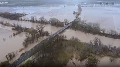Torrential rain caused widespread flooding in southern France