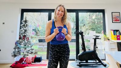 Frazzled parents—this 20-minute kettlebell arms workout will give you the energy and strength you need to carry your kids