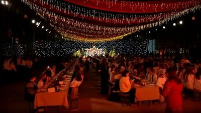 Ukrainian families host Christmas dinner for displaced children in Kyiv