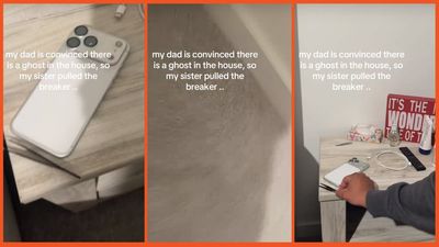 ‘Screamed like the Grinch’: Father is convinced there’s a ghost haunting family home so his daughter decides to play the ultimate prank