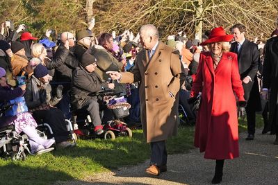 Royal family walks to traditional church service on King’s Sandringham Estate