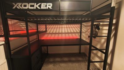 The XRocker Battlebunk XL is a big desk with a bed attached to it