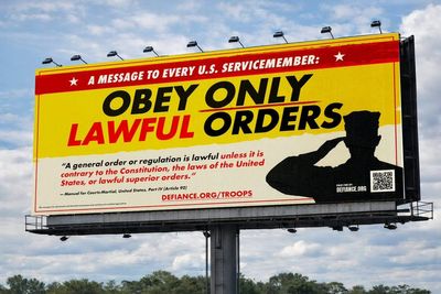 Billboards telling troops to obey only lawful orders go up near Florida military base