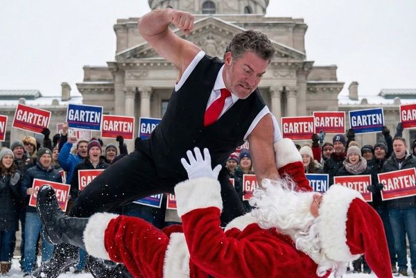 Republican lawmaker shredded for posting AI images of himself beating up Santa on Christmas morning
