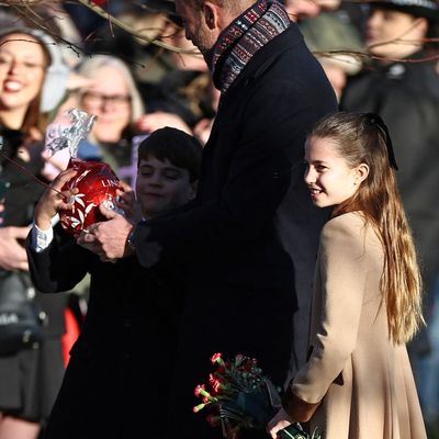 Prince William Conducts Damage Control After Prince Louis "Grabs" Huge Chocolate Gift From Royal Fan at Sandringham