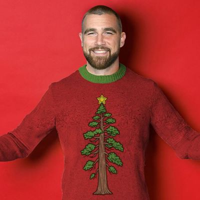 Travis Kelce's Christmas Sweater Is a Not-So-Subtle Reference to Taylor Swift's Raciest Song About Him