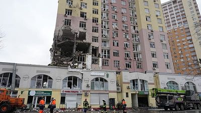 One dead and scores of people injured after Russia launches massive attack on Kyiv