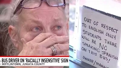 One Bus Driver Faced the Consequences of a Racist Sign and Cried on the News About It