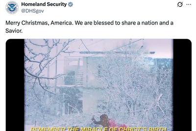 Trump admin accused of blurring the line between church and state with overtly religious Christmas messages