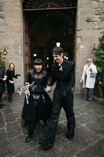 The brides have gone goth — from black veils to dark lilies, enter 2026’s key wedding dress trend
