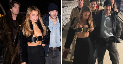 Brooks Nader Hilariously Trolled For Wearing $1,260 “Santa” Belt As A Shirt In Aspen