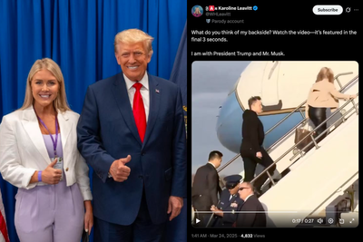 Trump Amplifies Bogus Karoline Leavitt Page That Once Asked 230K Followers to Judge Her Butt