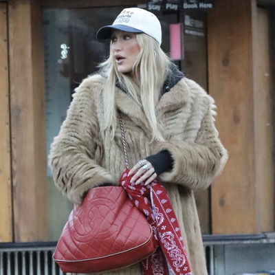 Bella Hadid Gives Ugg Boots and Leggings the Millionaire Treatment, With a Fur Coat and Archival Chanel Bag