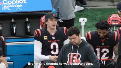 Joe Burrow Was So Tickled by His Offensive Lineman’s Angry Run