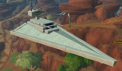 I can tell World of Warcraft's player housing is going well by the amount of Star Wars stuff this one player keeps building
