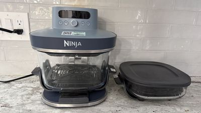 The Ninja Crispi Pro 6-in-1 Glass Countertop Air Fryer is super-sized for families and entertaining