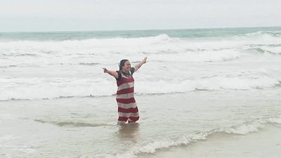Swimmers brave traditional New Year’s sea dip at Carcavelos beach near Lisbon