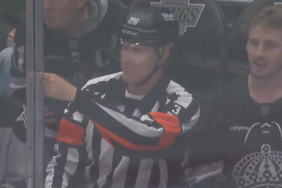 Hollywood star shows up in full referee gear at ice hockey game