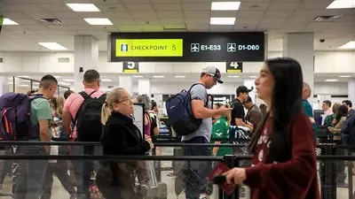 ‘This counter ain’t saving you’: Man’s wild airport meltdown escalates when he crosses behind the counter toward a female worker