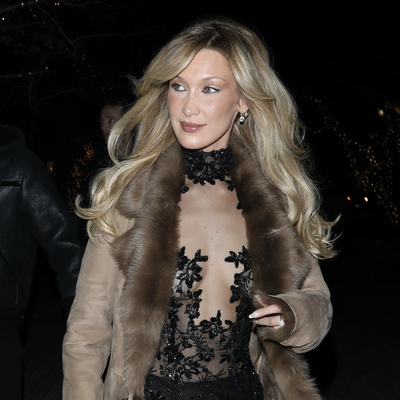 Bella Hadid Resurrects the Naked Dress on New Year's Day, in 2004-Era Couture