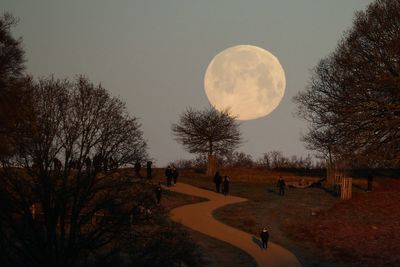 Wolf supermoon captured in stunning pictures across the UK