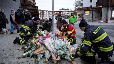 Firefighters pay tribute to victims of deadly Swiss ski resort fire