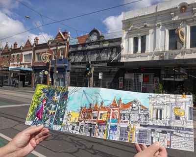 ‘Ten more years’: Helen Wilding, the artist sketching the whole of Melbourne’s Brunswick Street
