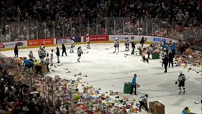Hershey Bears' teddy bear toss collects 81,796 toys for local charities