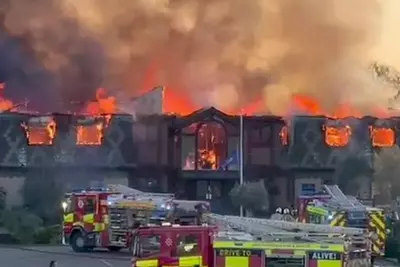 Huge fire breaks out at historic golf club