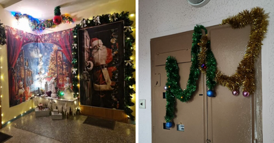 50 Hilarious And Unhinged Ways Lithuanians Decorated Their Sad Apartment Buildings For Christmas