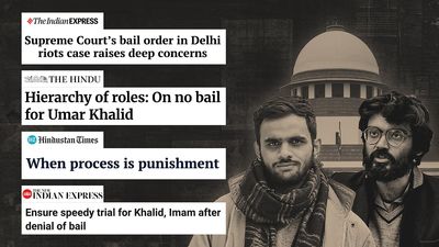 ‘Raises deep concerns’ and ‘disturbing questions’: Newspapers on SC decision to deny Umar Khalid bail